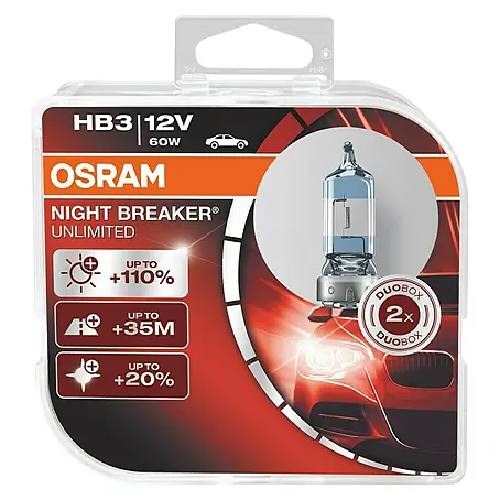 Osram  Halogen-Scheinwerferlampe Night Breaker Laser