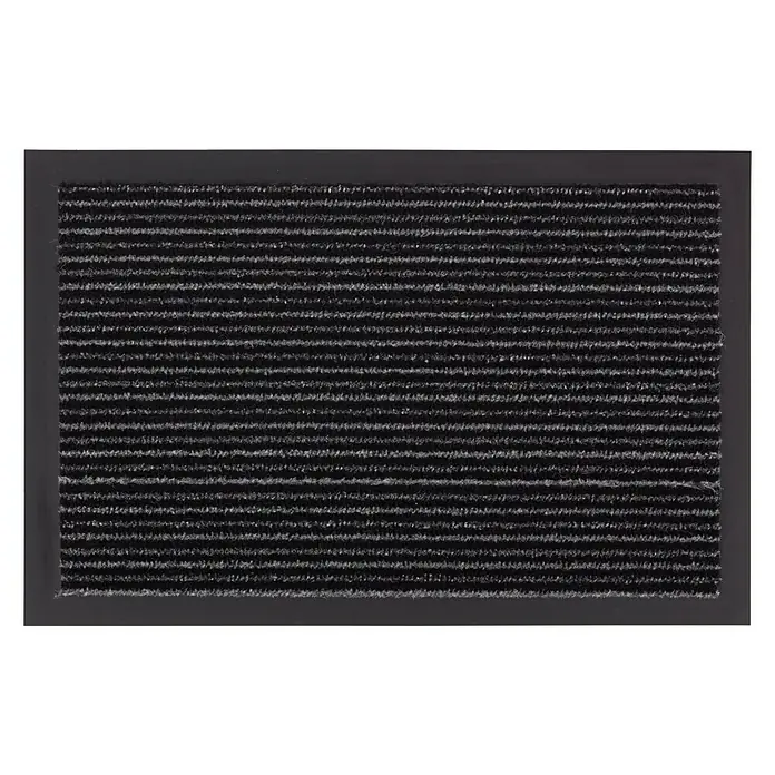 Astra Fußmatte Jade - Streifen, Schwarz/Grau, 60 x 40 cm, 100 % Polypropylen