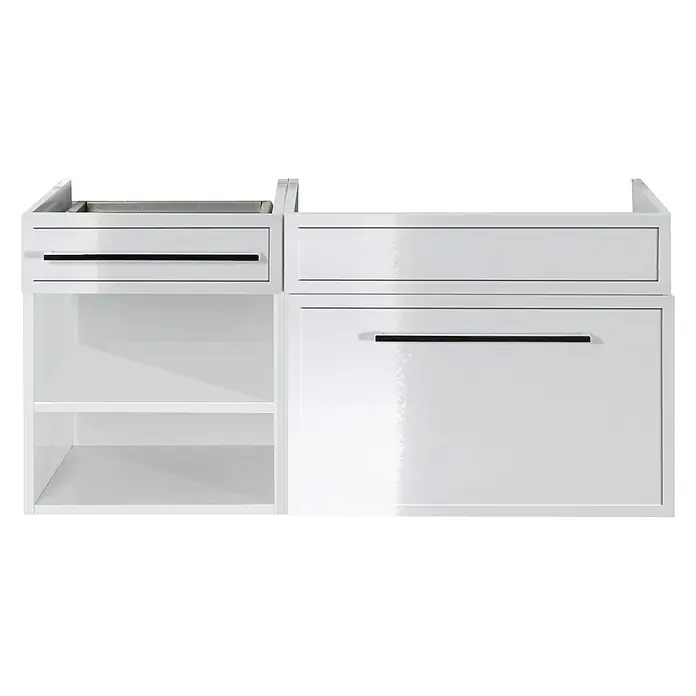 Camargue Flow Waschtischunterschrank - L x B x H: 44,5 x 100 x 47,8 cm, Kastanie Graphit, Matt