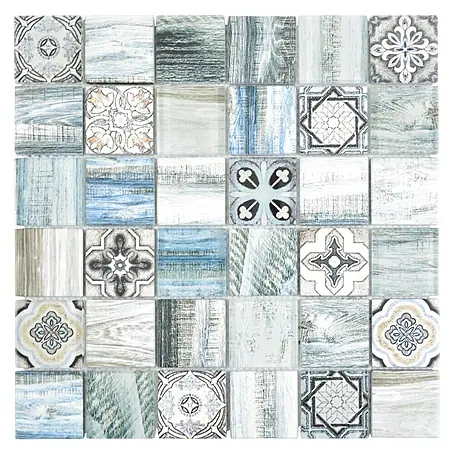 Mosaikfliese Quadrat Crystal XCM WOOD 300