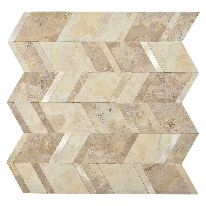 Selbstklebemosaik SAM 4AR46LBG - 28 x 29 cm, Vinyl, Beige/Grau - Vorderansicht