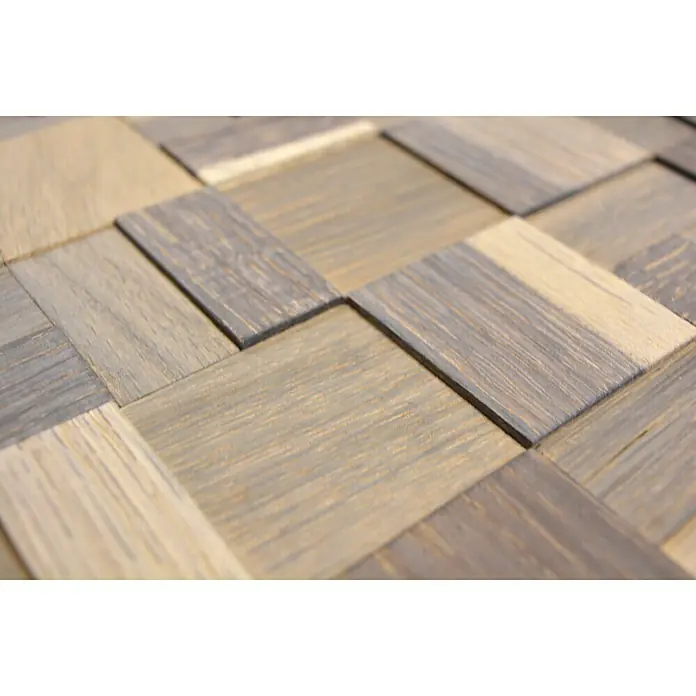 Selbstklebemosaik Wood SWM MC33N - 30 x 30 cm, Holz, Grau - Detailaufnahme