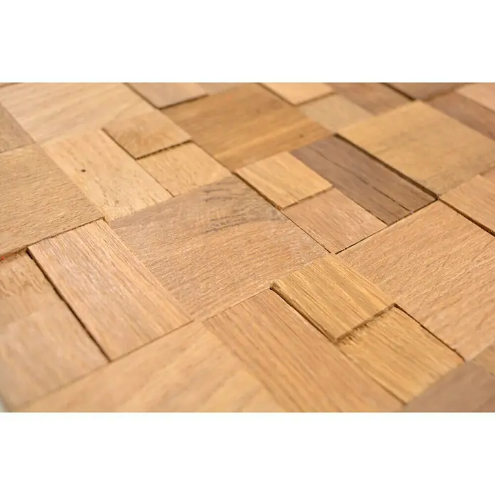 Selbstklebemosaik Wood SWM MC33N - 30 x 30 cm, Holz, Braun - Detailaufnahme