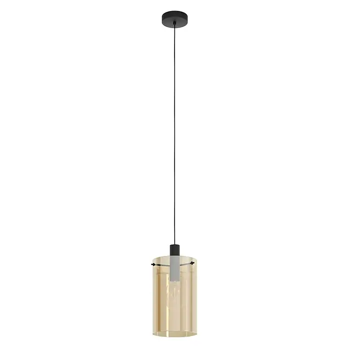 Eglo Polverara Pendelleuchte - 40 W, L x B x H: 18 x 18 x 150 cm, Amber, E27 - Vorderansicht