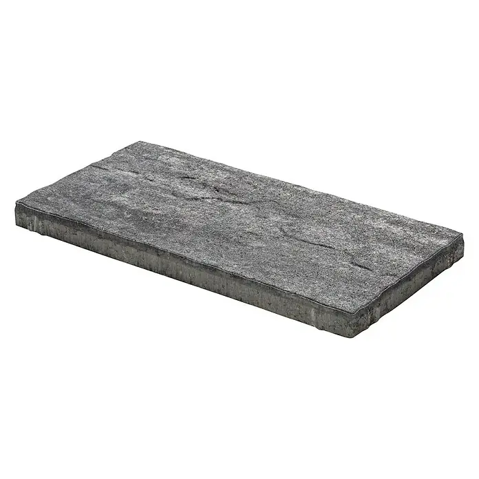 Terrassenplatte Latina - 48 x 24 x 3 cm, Grau/Schwarz, Beton - Vorderansicht