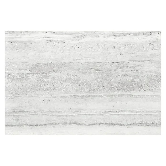 Terrassenplatte Travertino - 60 x 40 x 4 cm, Grau, Beton - Vorderansicht