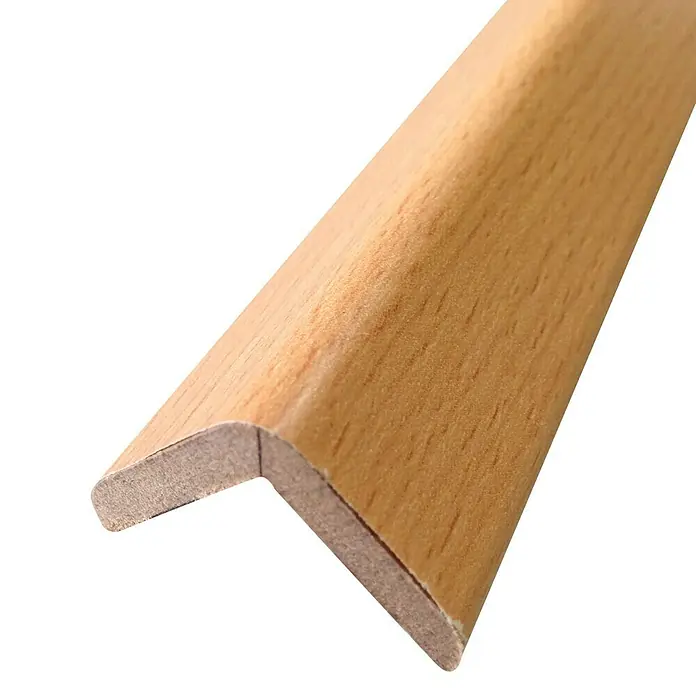 Rufete Perfil de esquina adhesivo MDF melamínico Haya - 2,6 m x 30 mm x 30 mm