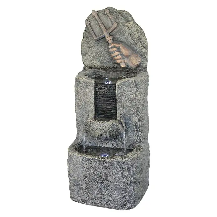 Silex Kunststeinbrunnen Wassermann - 35 cm x 26 mm x 81 cm, 35 cm x 26 mm x 81 cm - Vorderansicht