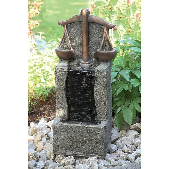 Silex Kunststeinbrunnen Waage - 35 cm x 26 mm x 81 cm - Stimmungsaufnahme