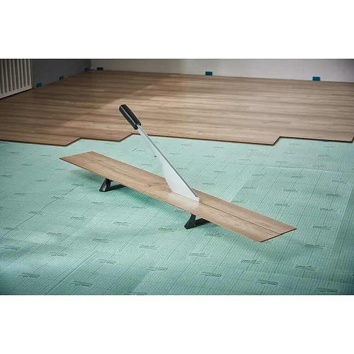Wolfcraft Laminatschneider LC 600 - Geeignet für: Laminat, Schnittbreite: 465 mm, Material: Aluminium - Anwendungsbeispiel