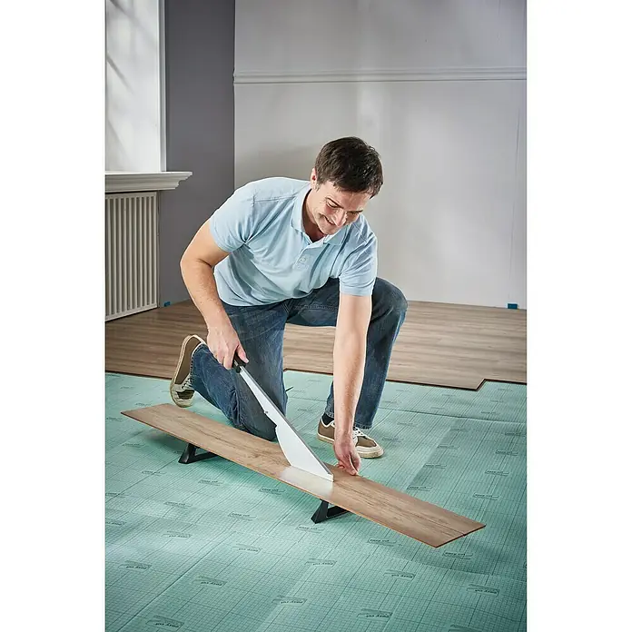 Wolfcraft Laminatschneider LC 600 - Geeignet für: Laminat, Schnittbreite: 465 mm, Material: Aluminium - Anwendungsbeispiel