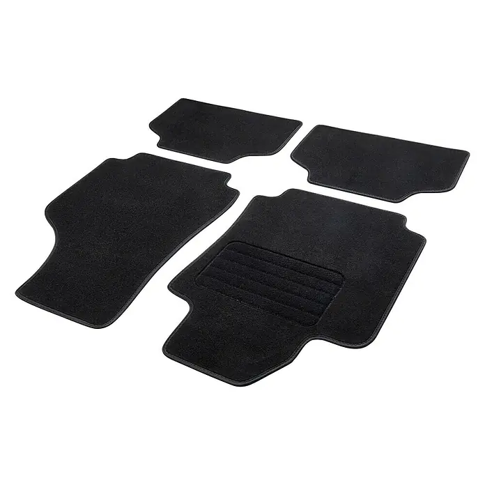 Cartrend Kfz-Teppichmatten-Set Premium A - 4 -tlg., Schwarz, Geeignet für: Alle Wagentypen - Ansicht von oben