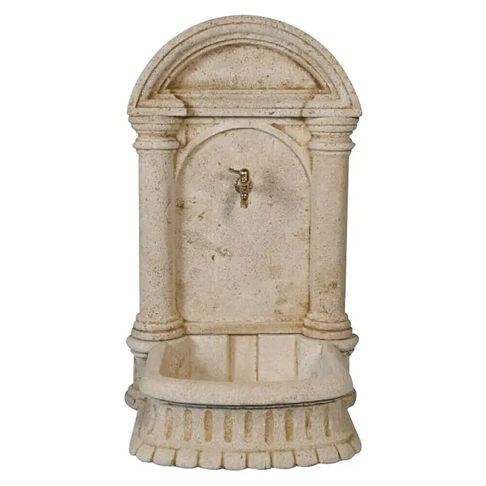 Fuente Romana - L x An x Al: 60 x 60 x 110 cm, Piedra artificial