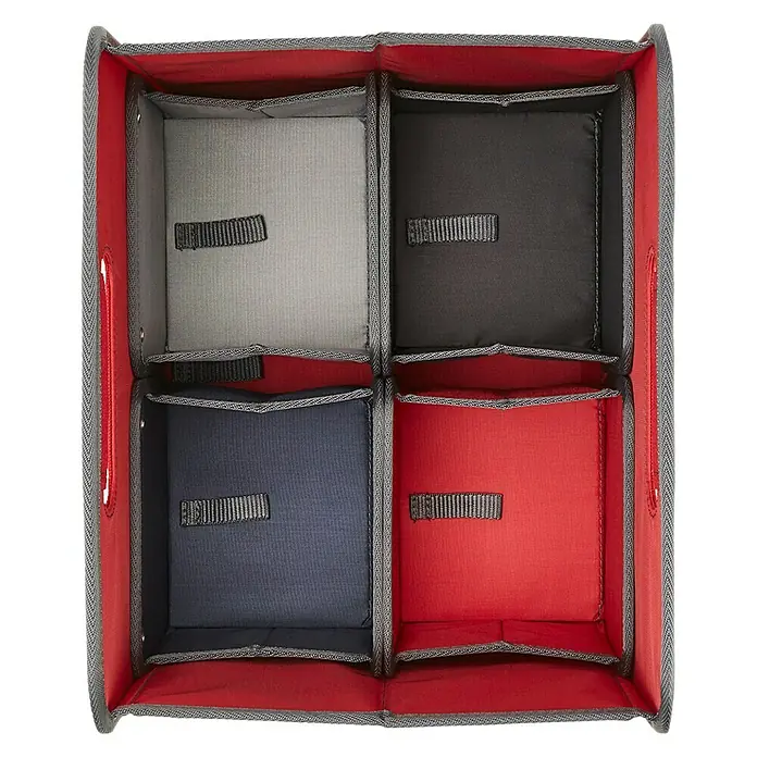 Meyliving Faltbox XS - L x B x H: 16,5 x 12,5 x 16,5 cm, Grau - Vorderansicht