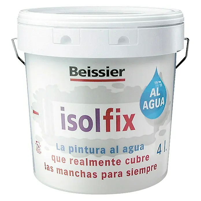 Beissier Pintura antimanchas Isolfix - Blanco, 4 l, Mate