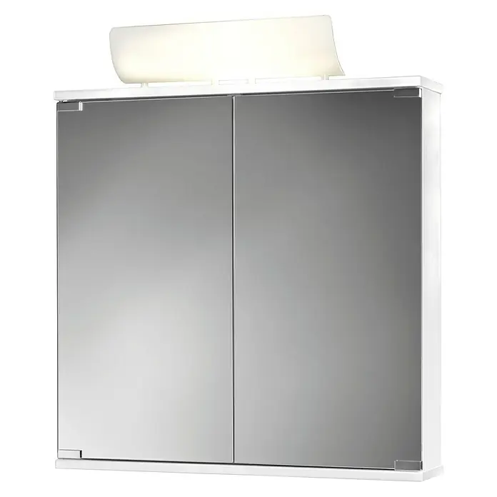 Jokey Spiegelschrank 19122 - B x H: 60 x 65 cm, Mit Beleuchtung, MDF, Weiß