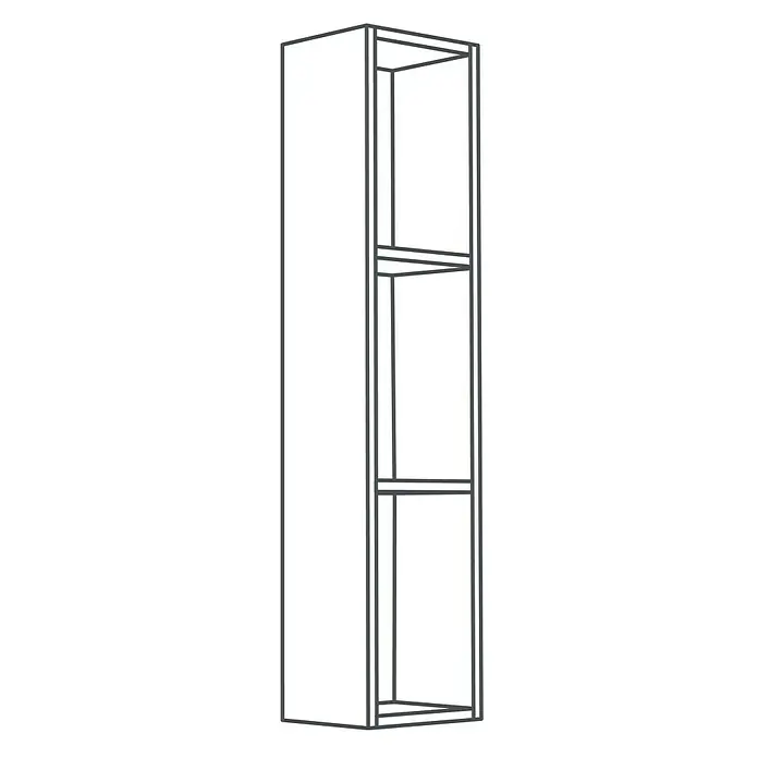 Camargue Espacio Modularni regal - 20 x 17 x 90 cm, Bijele boje, Mat