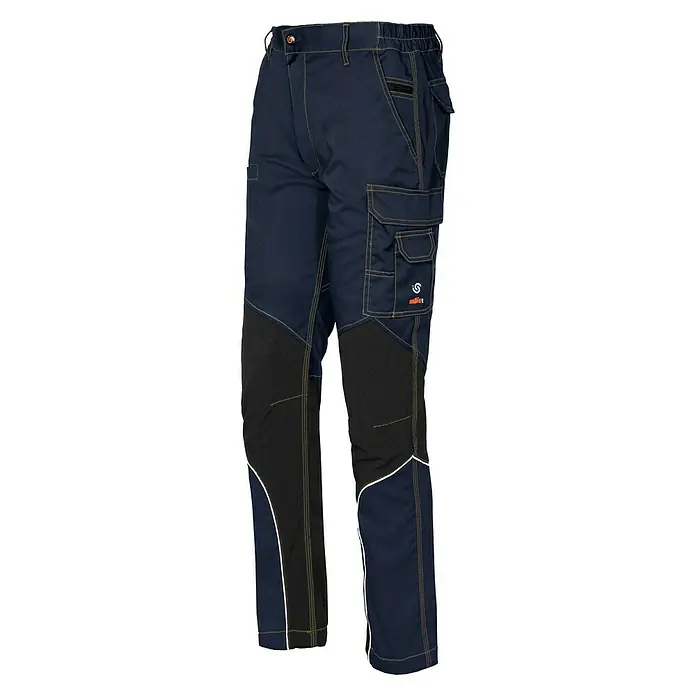 Industrial Starter Pantalones de trabajo Stretch Extreme - 65% poliéster/32% algodón/3% spandex, Azul, S