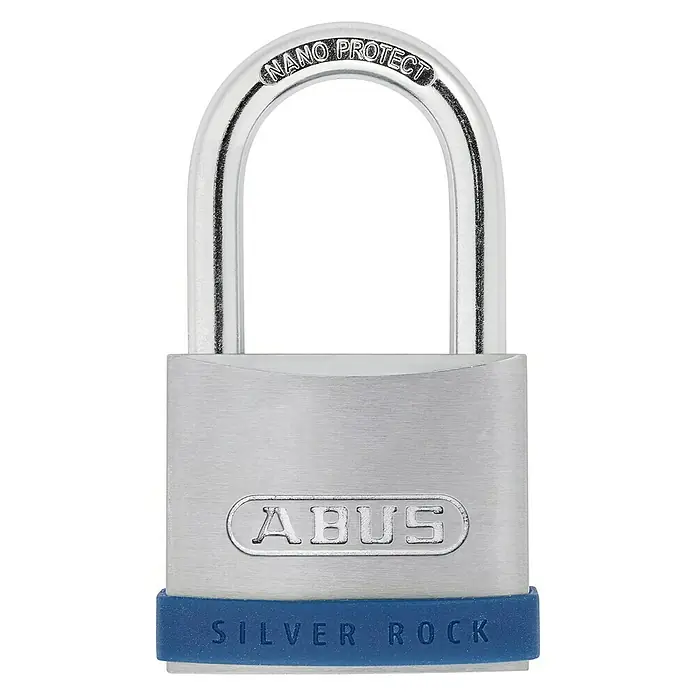 Abus Silver Rock Vorhängeschloss - Bügelstärke: 8 mm, Zink - Vorderansicht
