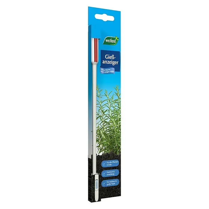 Westland Gießanzeiger - 290 mm, Geeignet für: Blumenerde, Weiß - Vorderansicht
