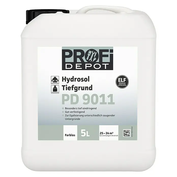 Profi Depot PD Tiefengrund Hydrosol PD 9011 FL - Farblos, 5 l - Vorderansicht