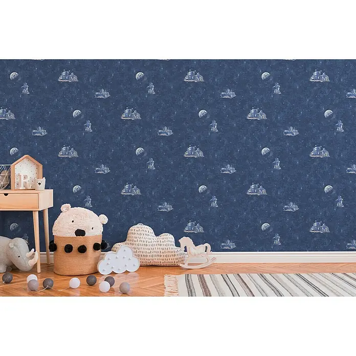 AS Creation Boys And Girls 6 Papiertapete Astronaut - Blau, Motiv, 10,05 x 0,53 m - Stimmungsaufnahme