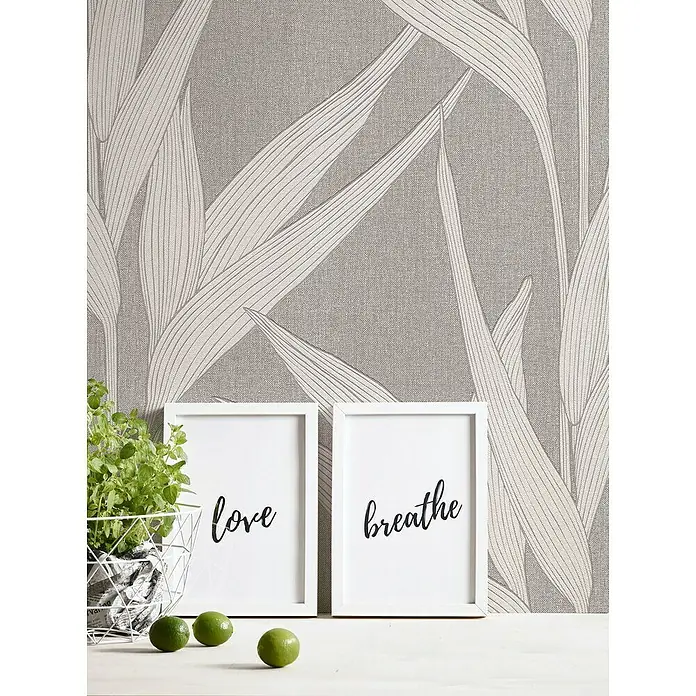 AS Creation Hygge Vliestapete Floral - Grau/Creme, Floral, 10,05 x 0,53 m - Stimmungsaufnahme