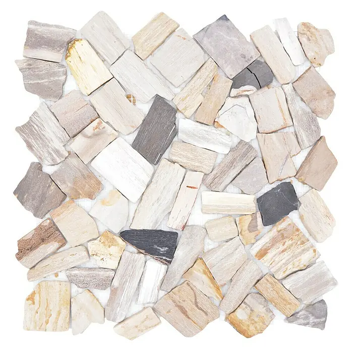 Mosaikfliese Mix CIOT FNWS - 30,5 x 30,5 cm, Braun/Beige, Matt - Vorderansicht
