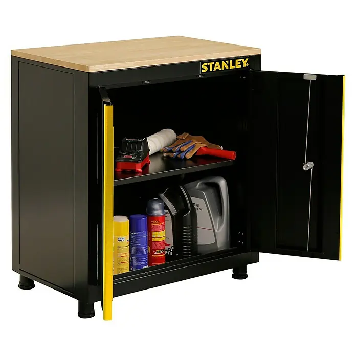 Stanley Armario para almacenamiento STST97595-1 - L x An x Al: 77,5 x 87 x 46 cm, Negro, Amarillo - Vista de perfil izquierdo