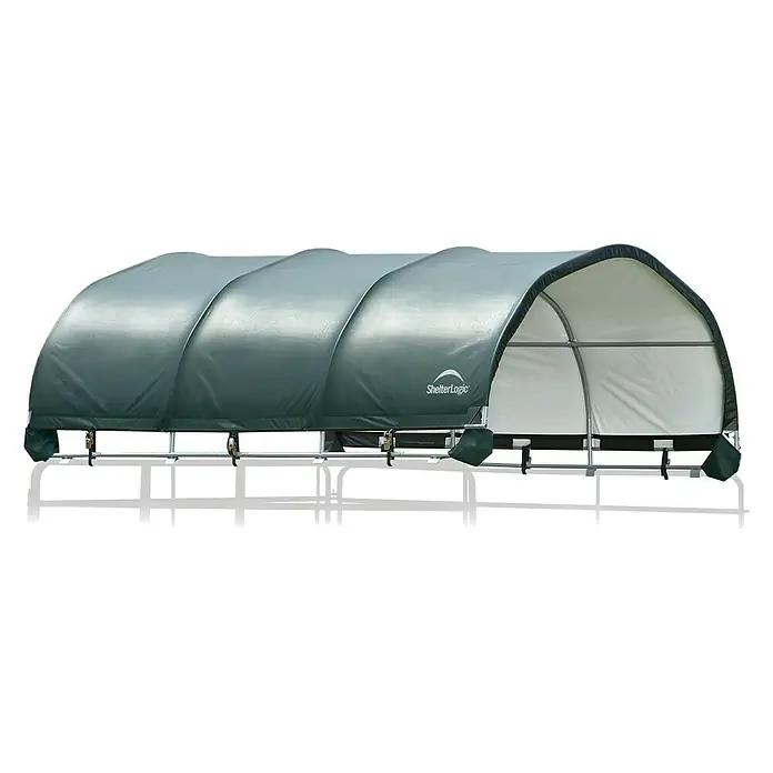 ShelterLogic Weidezelt - 370 x 370 x 160 cm, Stahl - Linke Seitenansicht