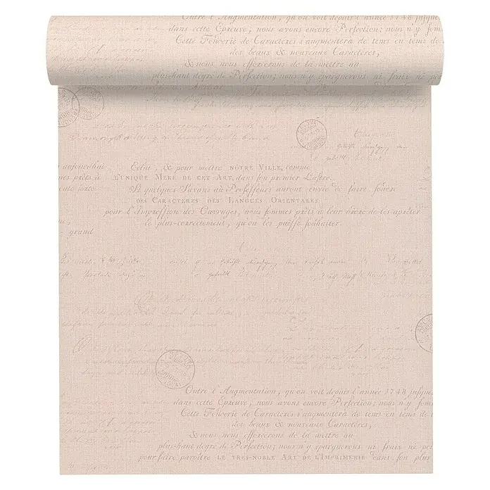 AS Creation Hygge Vliestapete Schriftzug - Rosa, Grafisch, 10,05 x 0,53 m - Vorderansicht