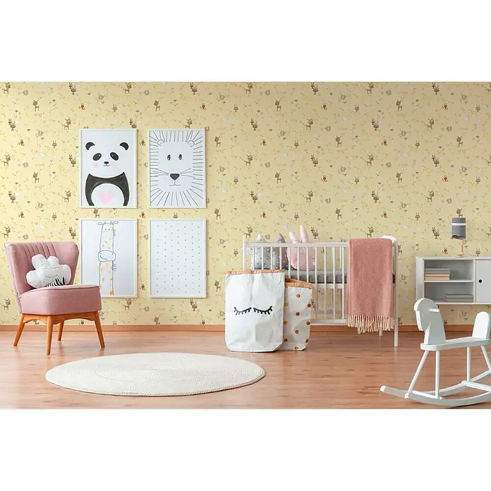 AS Creation Boys And Girls 6 Papiertapete - Gelb, Motiv, 10,05 x 0,53 m - Stimmungsaufnahme