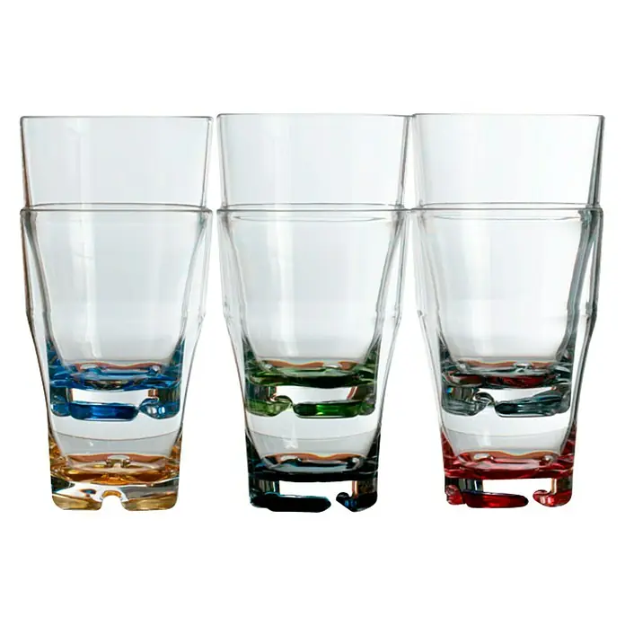 Marine Business Party Vaso para beber refresco - 6 uds., Plástico, Transparente