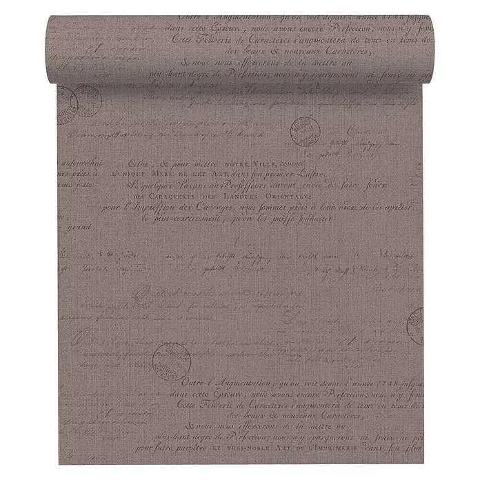 AS Creation Hygge Vliestapete Schriftzug - Braun, Grafisch, 10,05 x 0,53 m - Vorderansicht