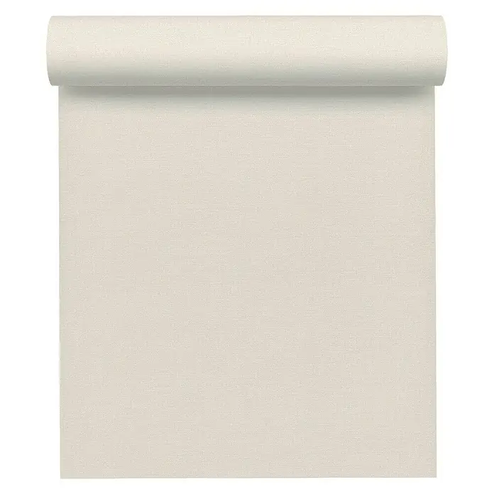 AS Creation Linen Style Vliestapete Changiert - Creme, Uni, 10,05 x 0,53 m - Vorderansicht