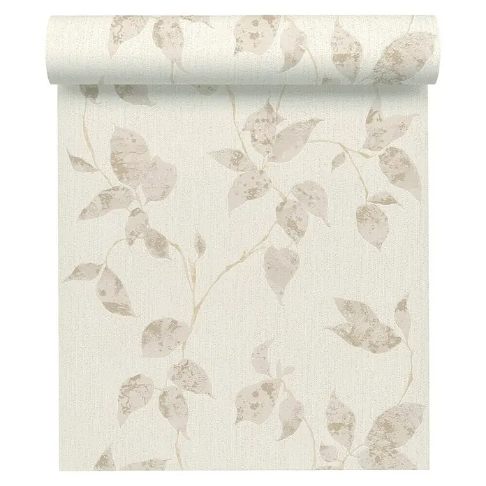 AS Creation Flavour Vliestapete Steine - Creme, Floral, 10,05 x 0,53 m - Vorderansicht