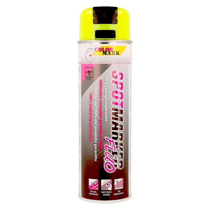 ColorMark Markierungsspray Sportmarker Fluo - Leuchtgelb, Deckend, 500 ml