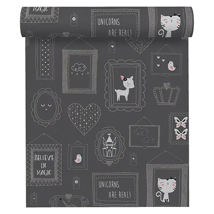 AS Creation Boys And Girls 6 Vliestapete - Schwarz, Motiv, 10,05 x 0,53 m - Vorderansicht