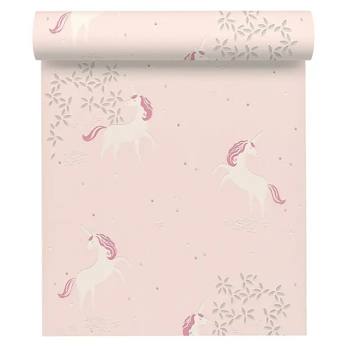 AS Creation Boys And Girls 6 Vliestapete Einhorn - Rosa, Motiv, 10,05 x 0,53 m - Vorderansicht