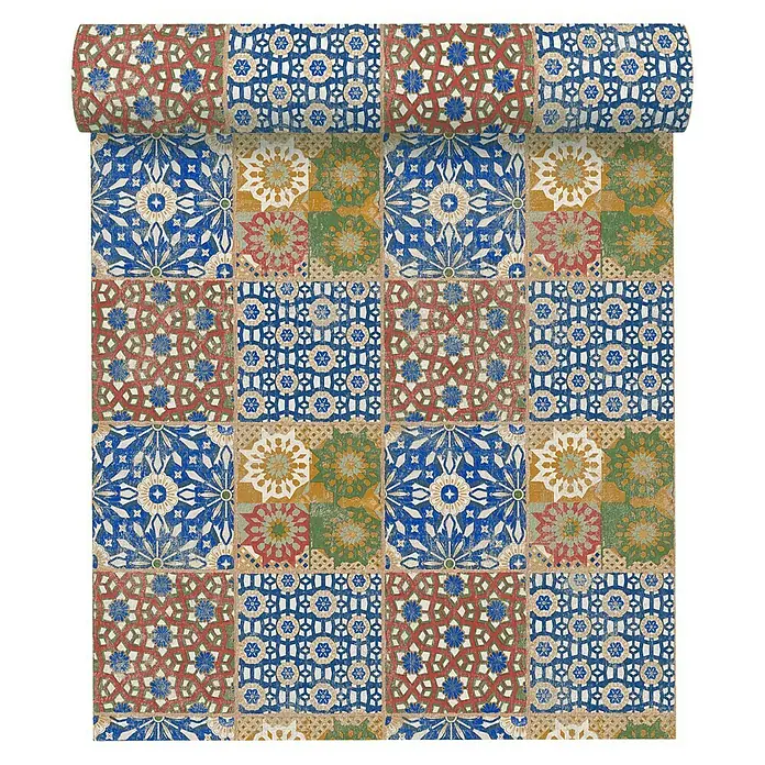 AS Creation Il Decoro Vliestapete - Bunt, Fliesenoptik, 10,05 x 0,53 m - Vorderansicht