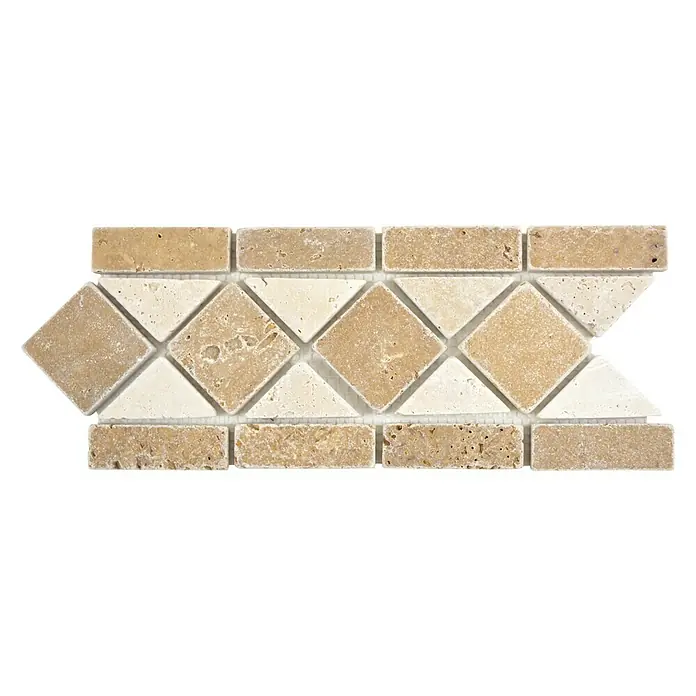 Fliesenbordüre Uranus Noce XNB 40246 - 30,5 x 12,5 cm, Beige/Braun, Matt - Ansicht von oben