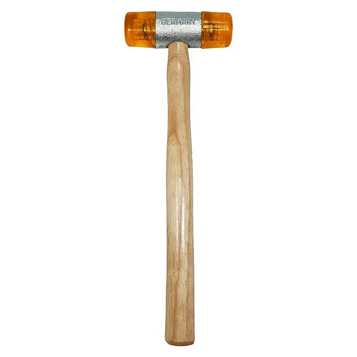 Heka Čekić s gumiranim krajevima - 330 g, Jasenovo drvo, Promjer glave: 32 mm - Pogled sprijeda
