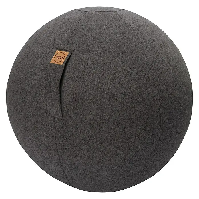 Sitting Ball Gymnastikball Felt - Anthrazit, Durchmesser: 65 cm, Material Bezug: 100 % Polyester - Vorderansicht