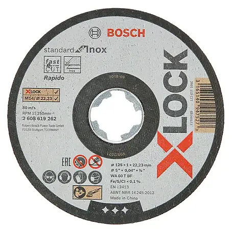 Bosch Professional X-Lock Trennscheibe X-Lock Standard for Inox WA 60 T BF