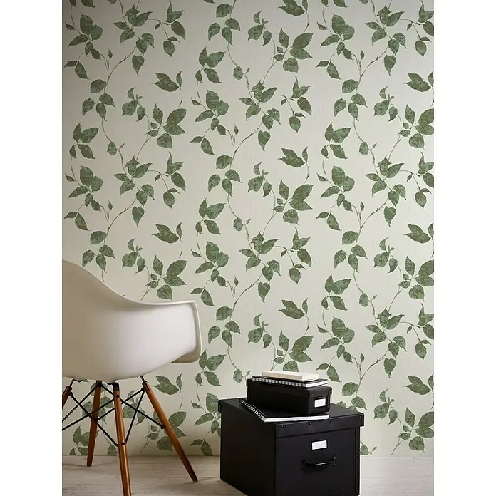AS Creation Flavour Vliestapete Blumenranke - Grün, Floral, 10,05 x 0,53 m - Stimmungsaufnahme