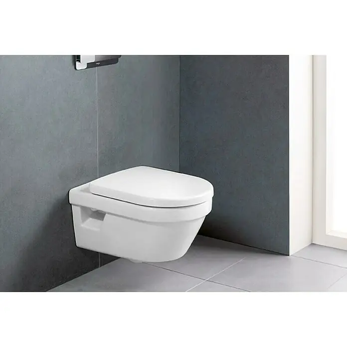 Villeroy & Boch Wand-WC Architectura - Spülrandlos, Mit antibakterieller Glasur, Spülform: Tief, WC Abgang: Waagerecht, Weiß