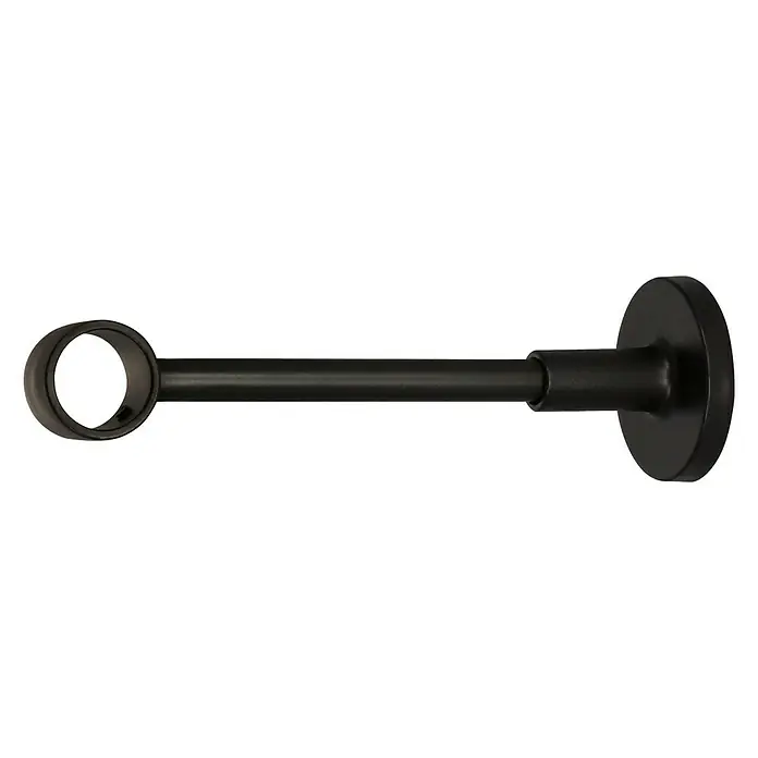 Expo Ambiente Steun Wire - Zwart, Geschikt voor: Gordijnroedes Ø 20 mm, 15,2 cm - Vooraanzicht