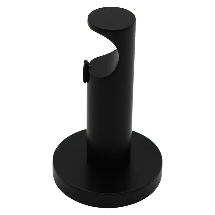 Expo Ambiente Träger Turn - Schwarz, Geeignet für: Gardinenstangen Ø 20 mm, 7,9 cm - Vorderansicht