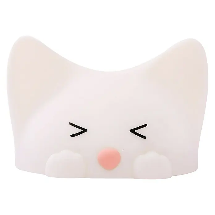 LED-Nachtlicht Catty Cat - Weiß, L x B x H: 126 x 106 x 82 mm - Vorderansicht