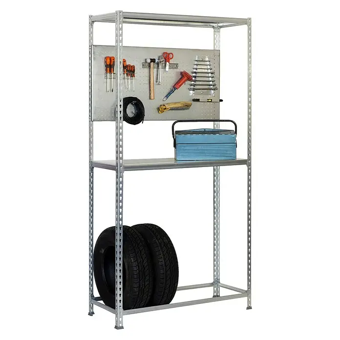 Simonrack Simonauto Estantería para neumáticos Simonracing Plus - L x An x Al: 40 x 100 x 200 cm, Capacidad de carga: 200 kg/balda, Número de baldas: 3 ud., Galvanizado